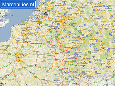 Route totaal Duitsland